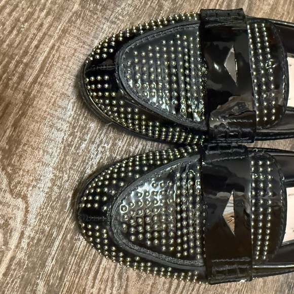 Miu Miu size 38.5 (8) GUC / EUC Black and Silver Studded Loafers - Picture 14 of 16